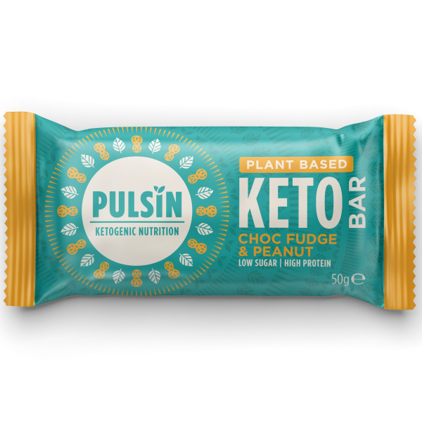 PULSIN Μπάρα Πρωτεΐνης Keto με Κέικ Σοκολάτας & Φυστίκι 50gr