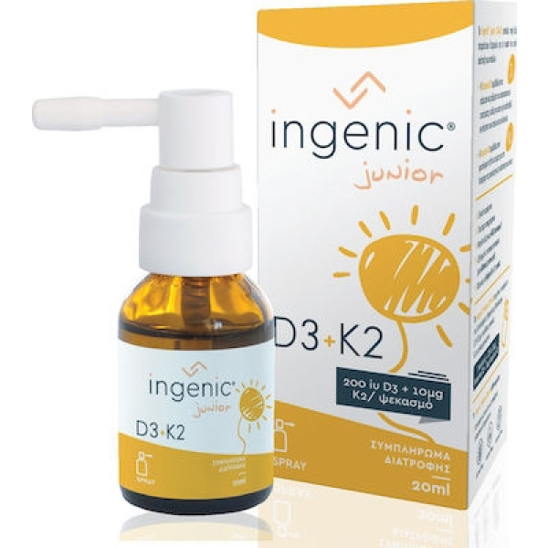 INGENIC Junior D3 + K2 Spray για Βρέφη & Παιδιά 20ml