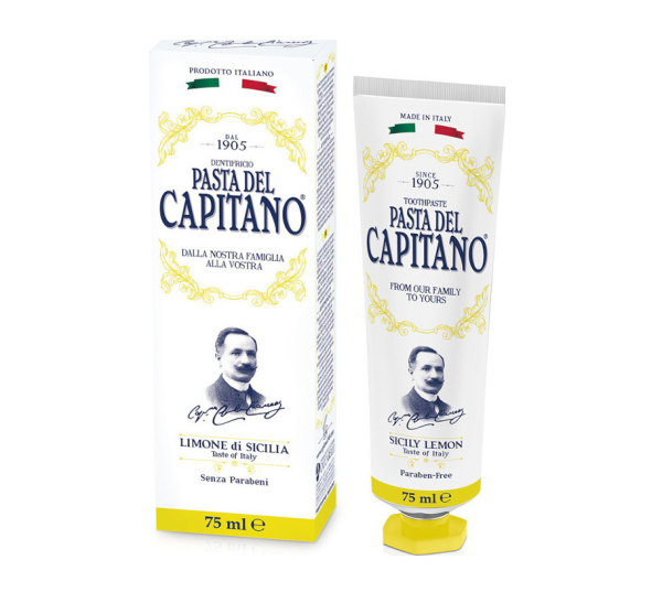 Pasta Del Capitano Οδοντόπαστα με Φυτικό εκχύλισμα Λεμονιού - Sicily lemon 75ml