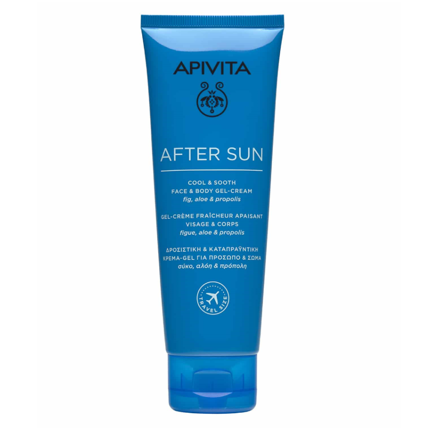 APIVITA After Sun Cool & Sooth Face & Body Gel Cream Δροσιστική Κρέμα Gel για Πρόσωπο & Σώμα με Σύκο, Αλόη & Πρόπολη, 100ml