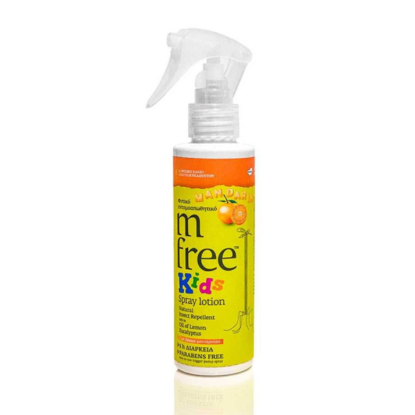 M-Free kids Spray Lotion Φυτικό Εντομοαπωθητικό Mandarin 125ml