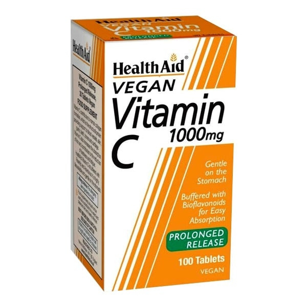 HEALTH AID Vegan Vitamin C 1000mg με Φλαβονοειδή, Prolonged Release, 100tabs