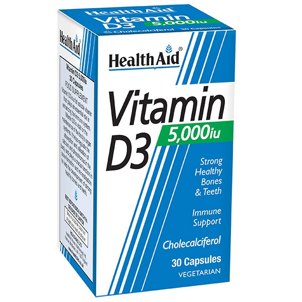 HEALTH AID Vitamin D3 5000 IU Βιταμίνη D3, 30 tabs
