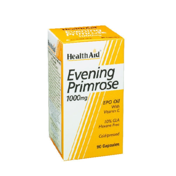 HEALTH AID Evening Primrose 1000mg Συμπλήρωμα Διατροφής για Γυναίκες με Προεμμηνορροϊκό Σύνδρομο, 90caps