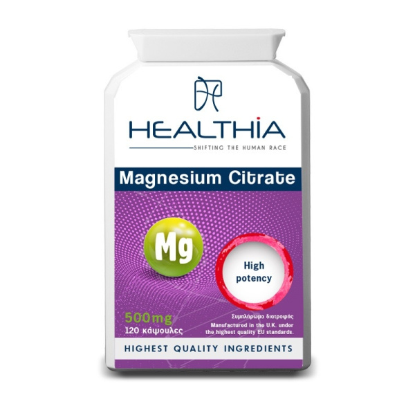 HEALTHIA Magnesium Citrate 500mg 120 tabs