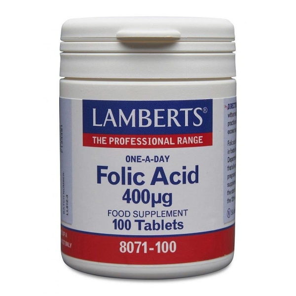 LAMBERTS Folic Acid 400mcg 100tabs
