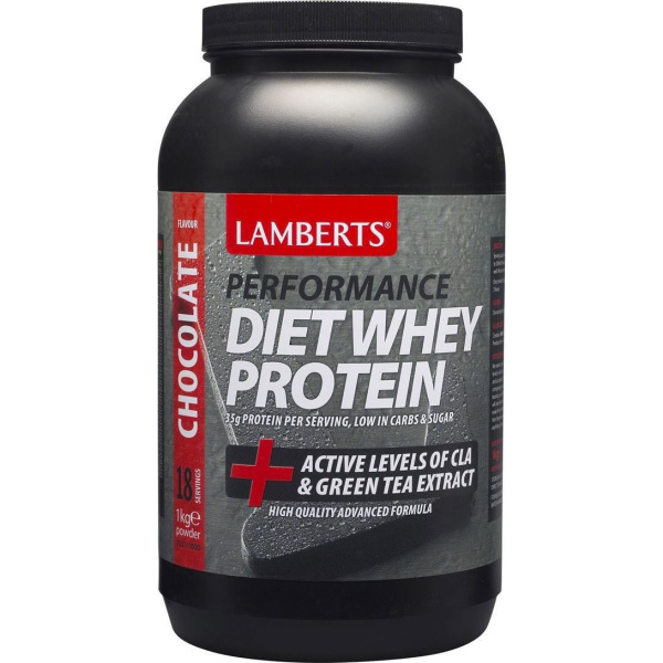 LAMBERTS Performance Diet Whey Protein + Active Levels of CLA & Green Tea Extract - Σοκολάτα, 1 Kg