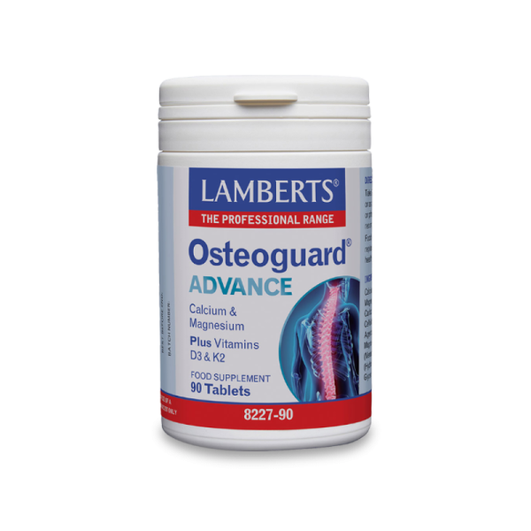 LAMBERTS Osteoguard Advance με Ασβέστιο,Μαγνήσιο,Βιταμίνες D3 και K2 90Tabs
