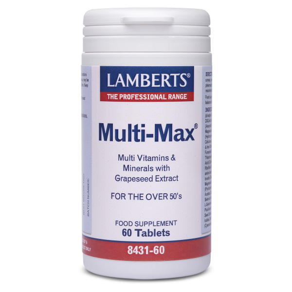 LAMBERTS Multi-Max, Πολυβιταμινούχος φόρμουλα για άτομα άνω των 50 ετών, 60Tabs