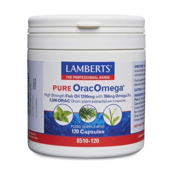 LAMBERTS Orac Omega Pure με Ωμέγα 3 για τη Διατήρηση της Υγείας της Καρδιάς, 120caps
