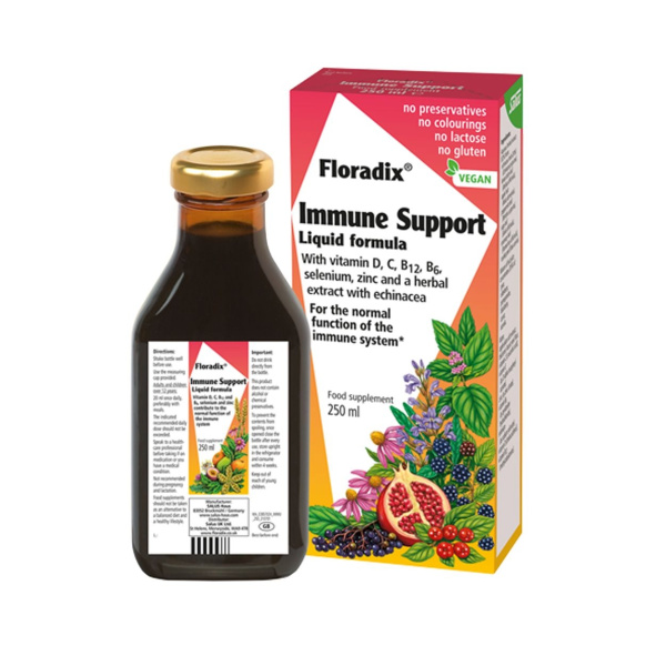 POWER HEALTH Floradix Salus Haus  Immune Support Vegan Συμπλήρωμα για την Ενίσχυση του Ανοσοποιητικού 250ml Hμ/λήξης 03/2024