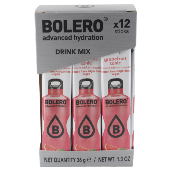 BOLERO Grapefruit Tonic - Χυμός σε σκόνη για 0,5L (Κουτί των 12) x 3gr