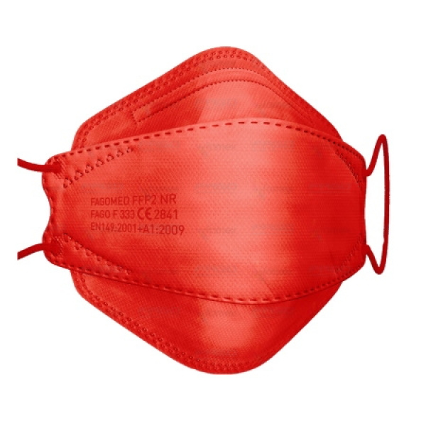 FAMEX Masks Μάσκες Υψηλής Προστασίας μιας Χρήσης FFP2 NR KN95 σε Κόκκινο Χρώμα 10 Τεμάχια