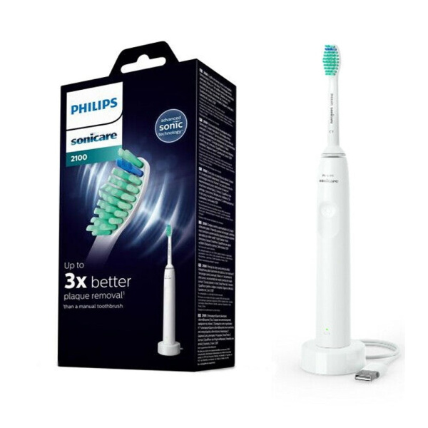 Philips Sonicare Series 2100 (HX3651/13) Ηλεκτρική Οδοντόβουρτσα σε Λευκό Χρώμα, 1τεμ