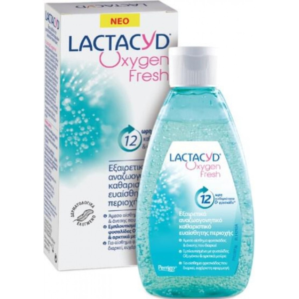 LACTACYD Oxygen Fresh Εξαιρετικά Αναζωογονητικό Καθαριστικό της Ευαίσθητης Περιοχής, 200ml