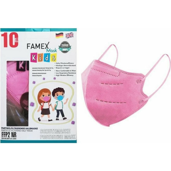 BEKIZ Μάσκα Προστασίας FFP2 NR για Παιδιά σε Ροζ χρώμα 100τμχ
