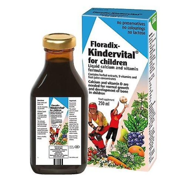 POWER HEALTH Floradix Kindervital Syrup Πολυβιταμινούχο συμπλήρωμα διατροφής για παιδιά και εφήβους, 250 ml