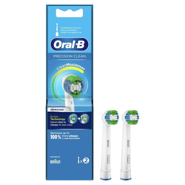 ORAL B Precision Clean Clean Maximiser Ανταλλακτικές Κεφαλές για Ηλεκτρική Οδοντόβουρτσα, 2τεμ