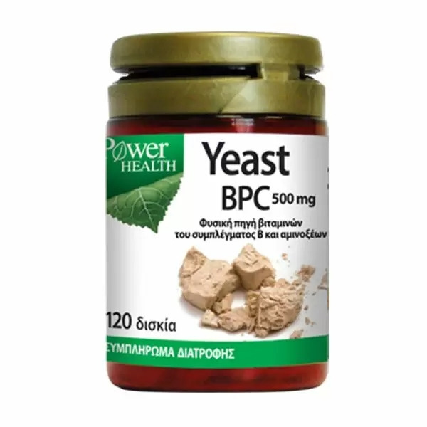POWER HEALTH Yeast BPC 500mg Συμπλήρωμα Μαγιάς, 120tabs