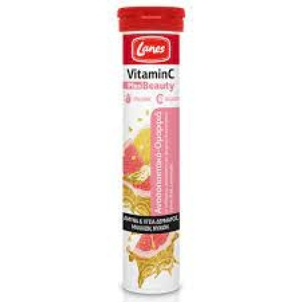 LANES Vitamin C Plus Beauty 500mg Γεύση Pink Lemonade, 20eff. tabs