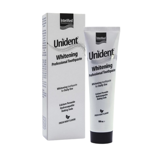 INTERMED Unident Whitening Professional Toothpaste Λευκαντική Οδοντόκρεμα με Γεύση Μέντας,100ml
