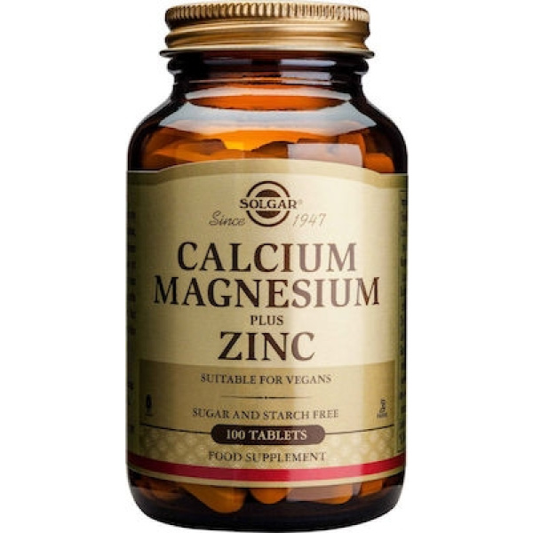 SOLGAR Calcium Magnesium Plus Zinc 100tabs
