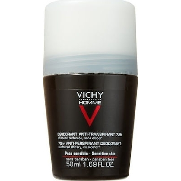 VICHY Homme 72h Deodorant Roll-on for Extreme Anti-Perspirant Δράση Κατά τις Εφίδρωσης για 72 Ώρες, 50ml