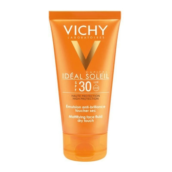VICHY Ideal Soleil Emulsion Anti-brilliance Toucher Sec Mattifying Face Fluid Dry Touch Αντηλιακή Κρέμα Προσώπου για Ματ Αποτέλεσμα με SPS30 για Μεικτή-Λιπαρή Επιδερμίδα 50ml