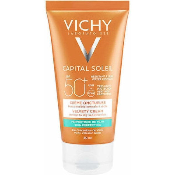 VICHY Capital Soleil Αντηλιακή Κρέμα Προσώπου SPF50+ για Βελούδινη Επιδερμίδα, 50ml