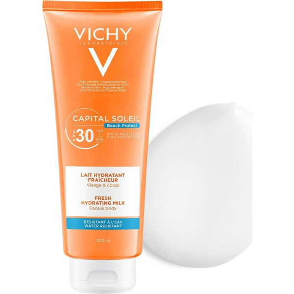 VICHY Capital Soleil Beach Protect SPF30 Multi-Protection Milk Αντηλιακό Γαλάκτωμα Πολλαπλής Προστασίας για Πρόσωπο/Σώμα 200ml