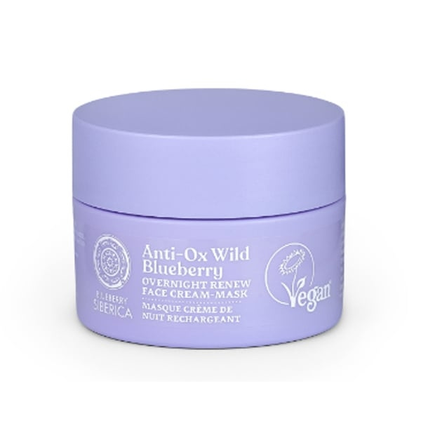 NATURA SIBERICA Anti-OX Wild Blueberry Overnight Renewing Face Cream-Mask Μάσκα Νυκτός, 50ml