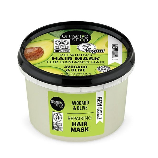 ORGANIC SHOP Repairing Hair Mask Avocado & Olive Μάσκα Μαλλιών, 250ml