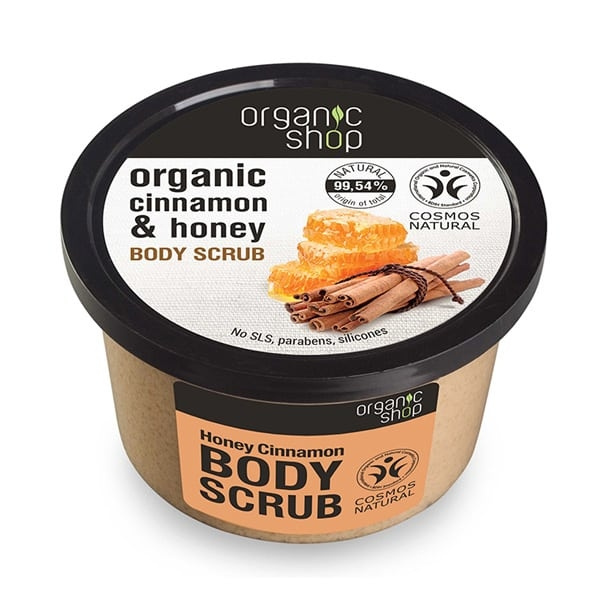 ORGANIC SHOP Body Scrub Honey Cinnamon Απολεπιστικό Σώματος με Κανέλα & Μέλι, 250ml