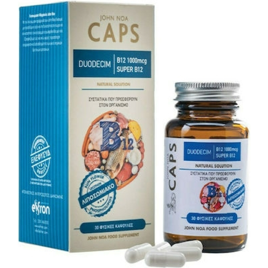 JOHN NOA Duodecim Συμπλήρωμα Διατροφής Vitamin B12 1000mcg 30caps