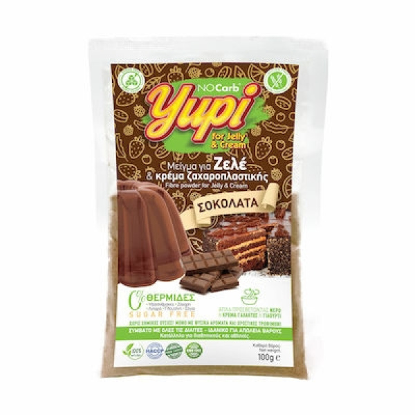 NOCARB Yupi Μείγμα για Ζελέ & Κρέμα Ζαχαροπλαστικής - Σοκολάτα, 100g