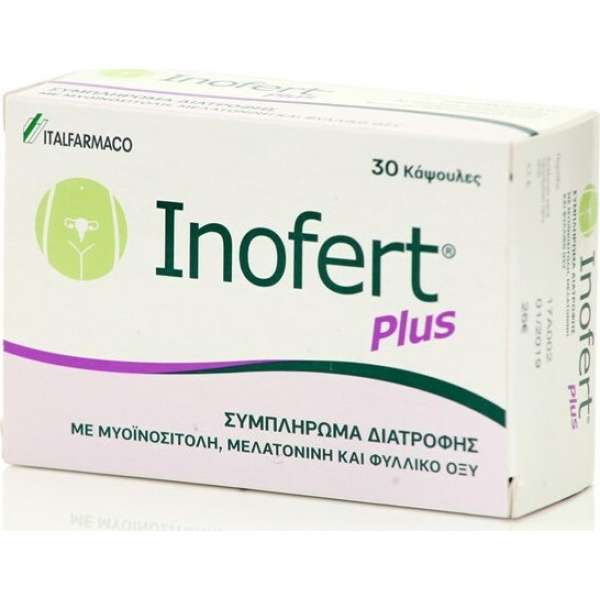 ITALFARMACO Inofert Plus Συμπλήρωμα Διατροφής για την αύξηση της Γυναικείας Γονιμότητας, 30 caps