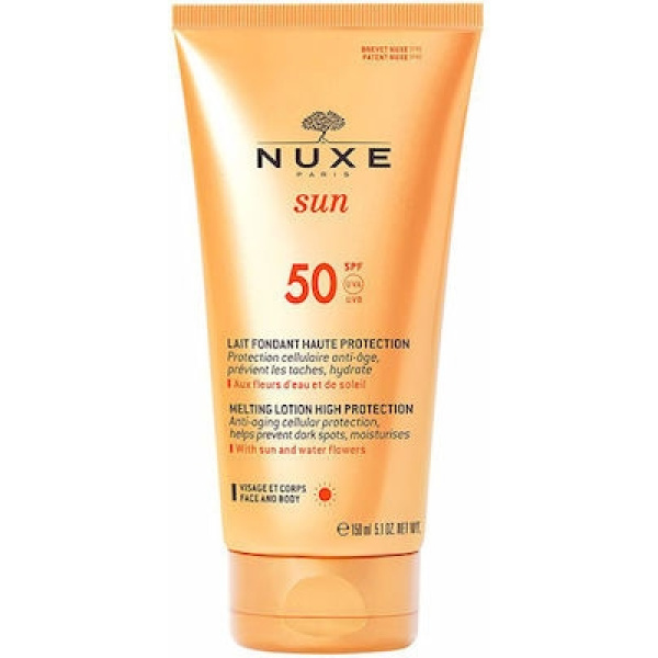 NUXE Sun Melting Lotion High Protection SPF50 Αντηλιακό Γαλάκτωμα Προσώπου & Σώματος 150ml