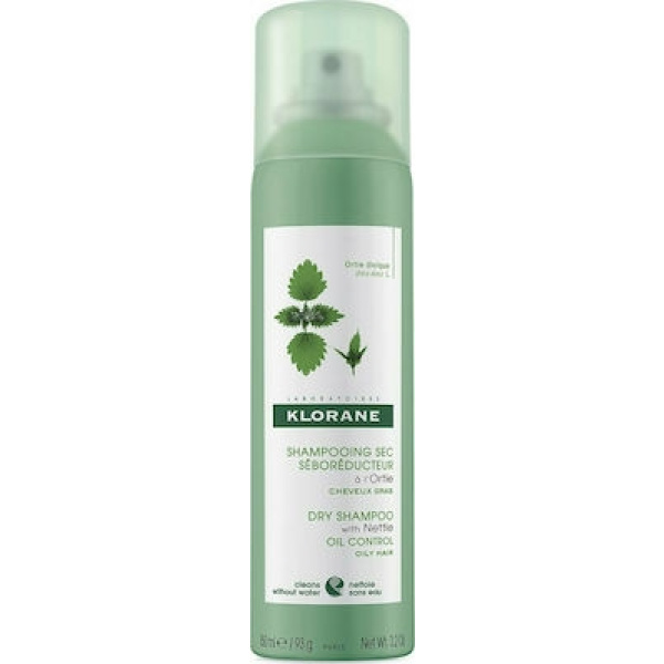 KLORANE Dry Shampoo with Nettle Oily Control Ξηρό Σαμπουάν με Τσουκνίδα για Λιπαρά Μαλλιά, 150ml