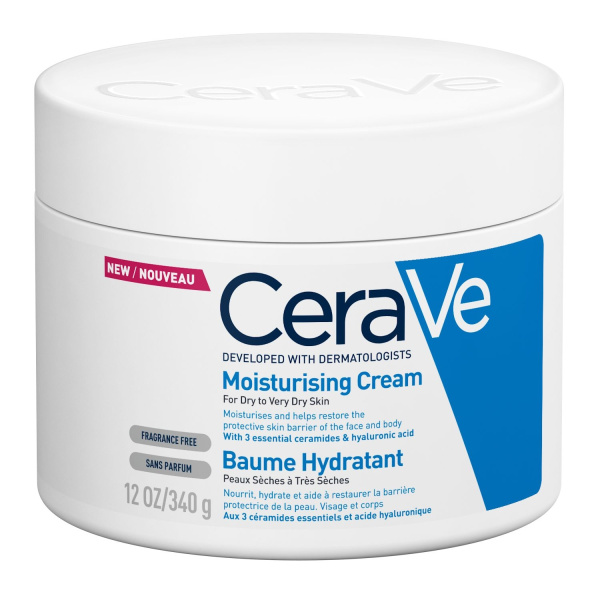 CERAVE Moisturizing Cream Ενυδατική Κρέμα για Ξηρό/Πολύ Ξηρό Δέρμα, 340gr