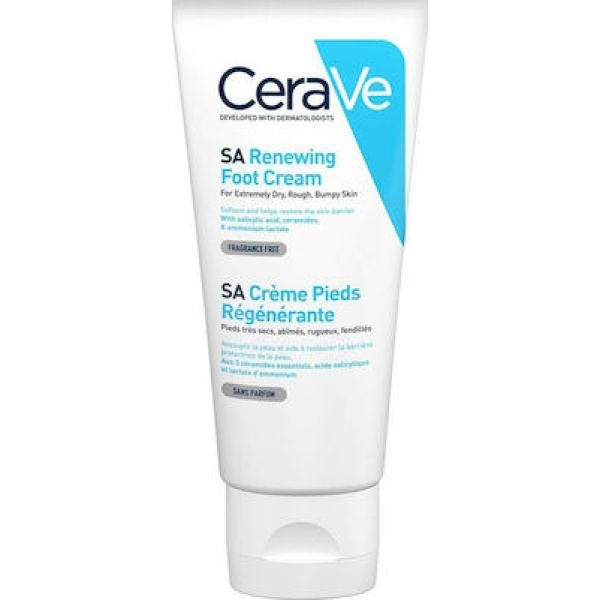 CERAVE SA Renewing Foot Cream Αναπλαστική Κρέμα Ποδιών με Σαλικυλικό Οξύ, 88ml