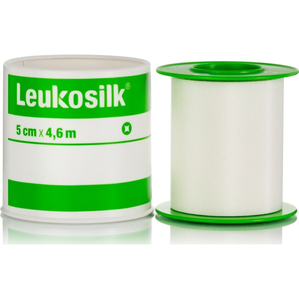 LEUKOPLAST Leukosilk Αυτοκόλλητη Eπιδεσμική Tαινία 5cmx4,6m, 1τεμ