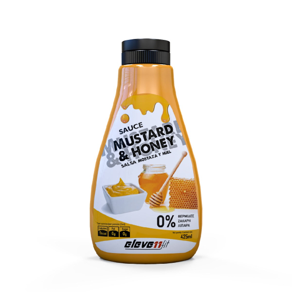 ELEVENFIT Sauce με γεύση Mustard & Honey (Μουστάρδα & Μέλι) 425ml