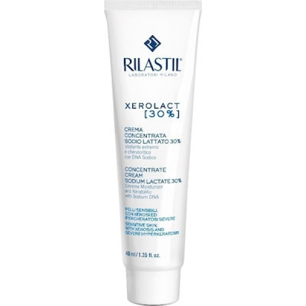 RILASTIL Xerolact Concentrate Cream Sodium Lactate 30% Συμπυκνωμένη κρέμα για τη Ξηροδερμία & την έντονη Υπερκεράτωση, 40ml
