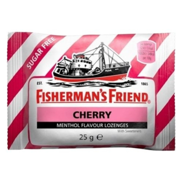FISHERMAN'S FRIEND Cherry Καραμέλες για τον Πονόλαιμο με Γεύση Κεράσι, 25gr