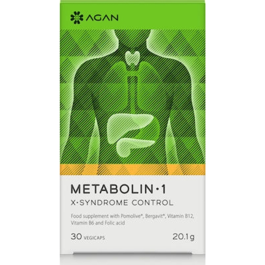 AGAN Metabolin-1 Για την Πρόληψη & Αντιμετώπιση του Μεταβολικού Συνδρόμου, 30vcaps
