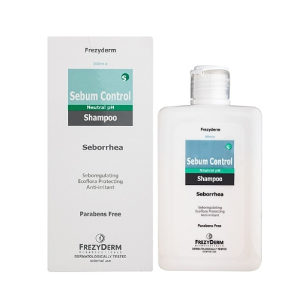 FREZYDERM Sebum Control Shampoo Σαμπουάν κατά της Σμηγματορροϊκή Δερματίτιδα & της Λιπαρότητας, 200ml