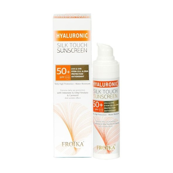 FROIKA Hyaluronic Silk Touch Suncare Cream SPF 50+ Αδιάβροχη Αντηλιακή Κρέμα Προσώπου με Αντιρυτιδικούς Παράγοντες, 40ml