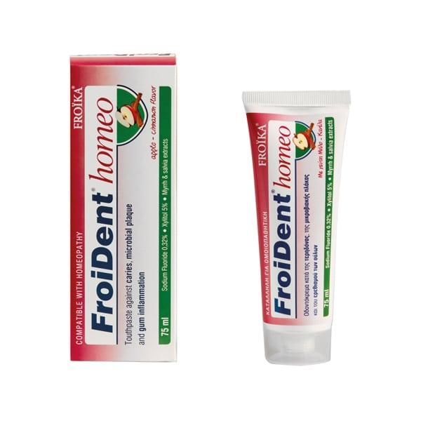 FROIKA Froident Homeo Toothpaste Μήλο -Κανέλα 75ml