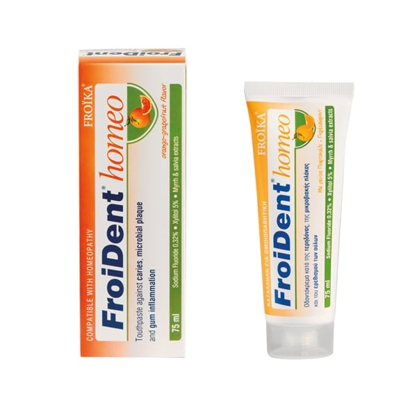 FROIKA Froident Homeo Toothpaste Πορτοκάλι .- Γκρέιπφρουτ 75ml