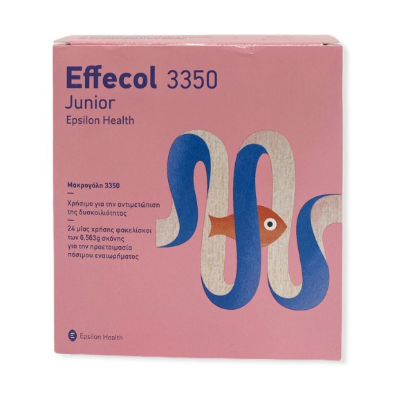 EPSILON HEALTH Effecol 3350 Junior Μακρογόλη για την αντιμετώπιση της δυσκοιλιότητας, 24 φακελίσκοι